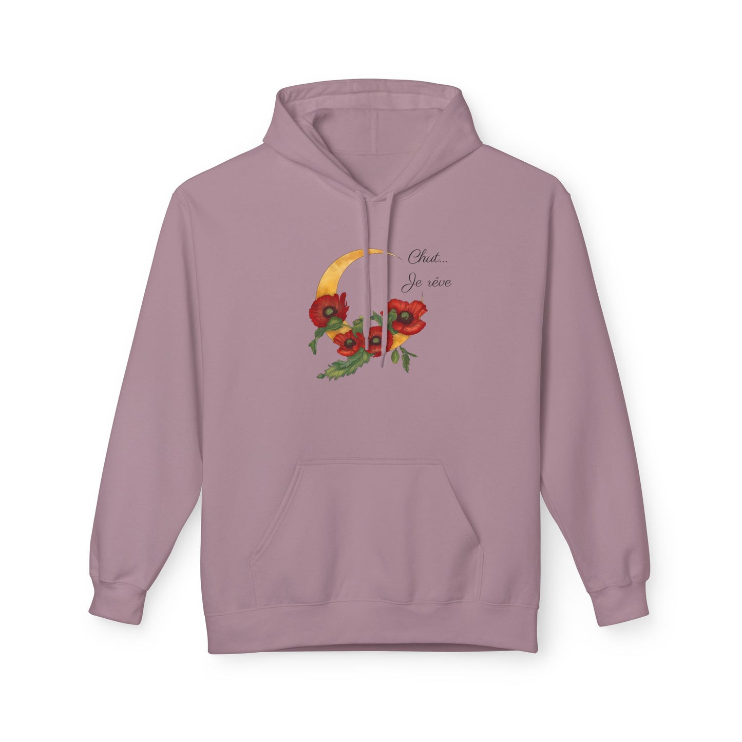 "Chut... Je rêve" Minimal French Script Hoodie Pullover