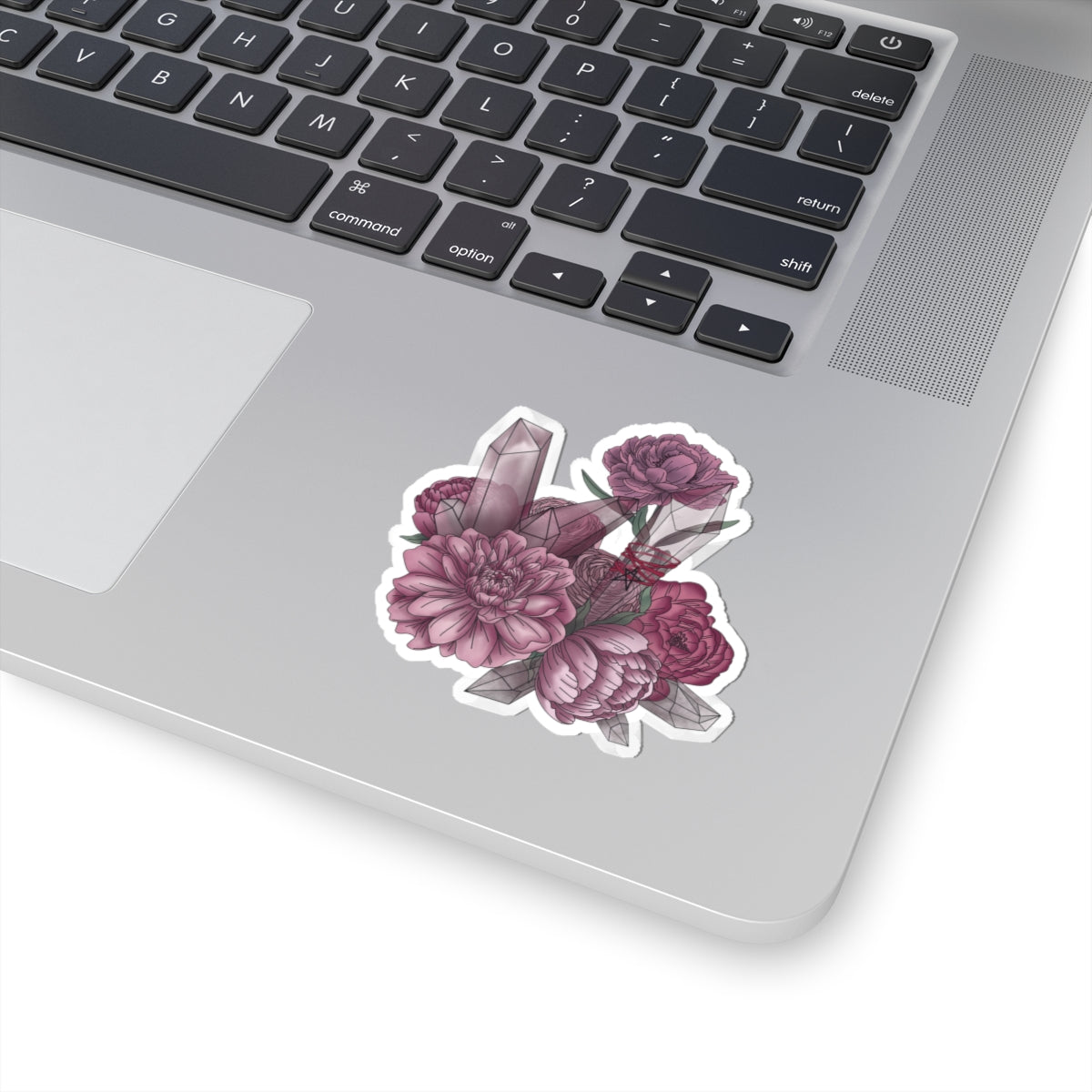 Peonies Crystal Cluster Sticker