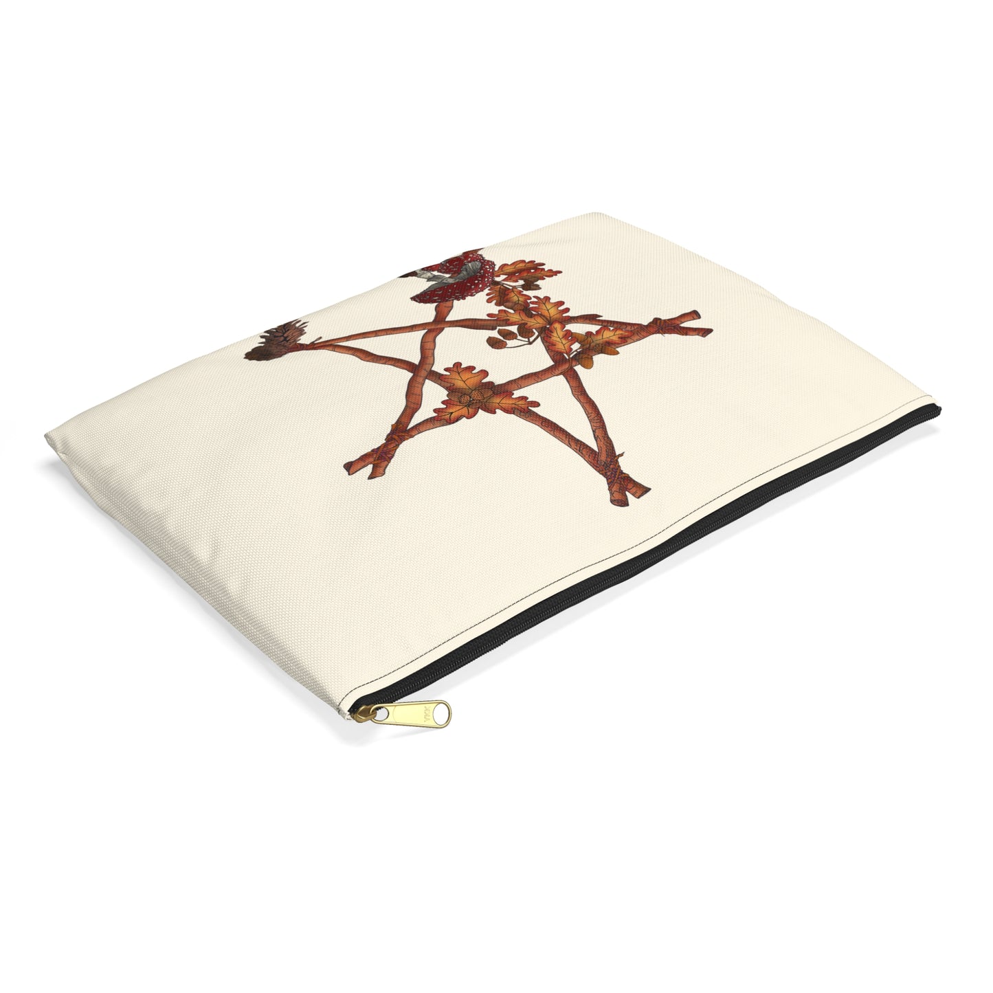 Mabon Accessory Pouch with Nature Motif, Ideal for Gifts, Travel, Makeup, Organzier, Eco-Friendly, Seasonal Decor