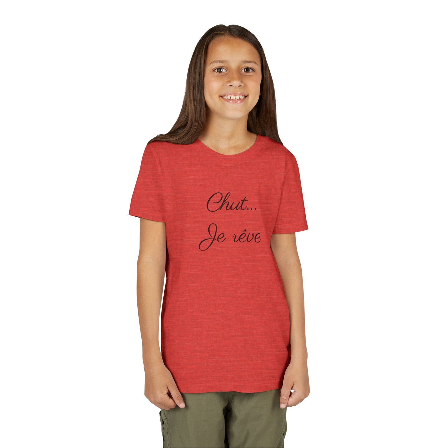 Youth Tee — "Chut... Je rêve" French Script Kids Shirt