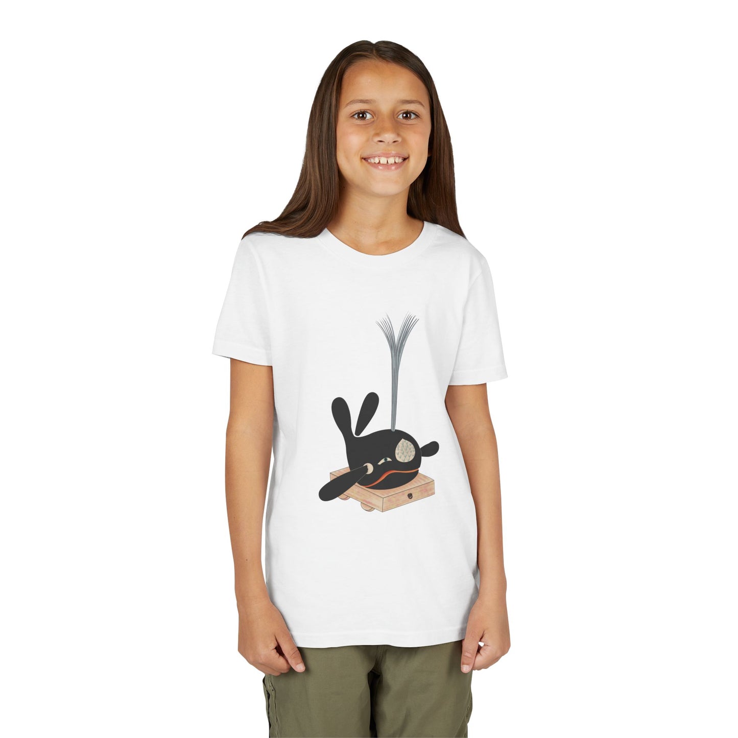 Vintage Japanese Toy Whale Youth T-Shirt — "Kujira no Shoufuki" Whale on Crate Youth Tee