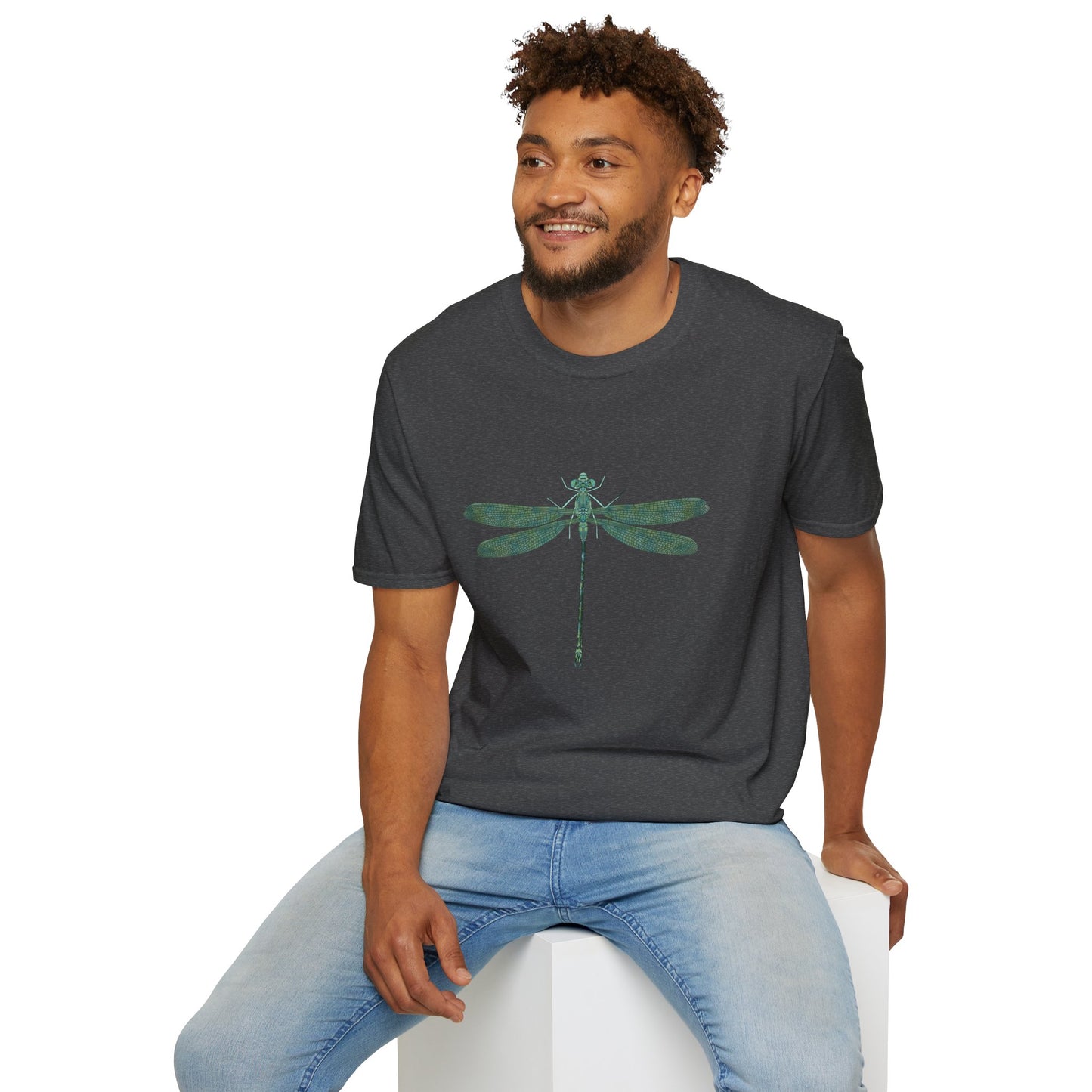 Green Dragonfly Graphic T-Shirt — Minimal Nature Tee