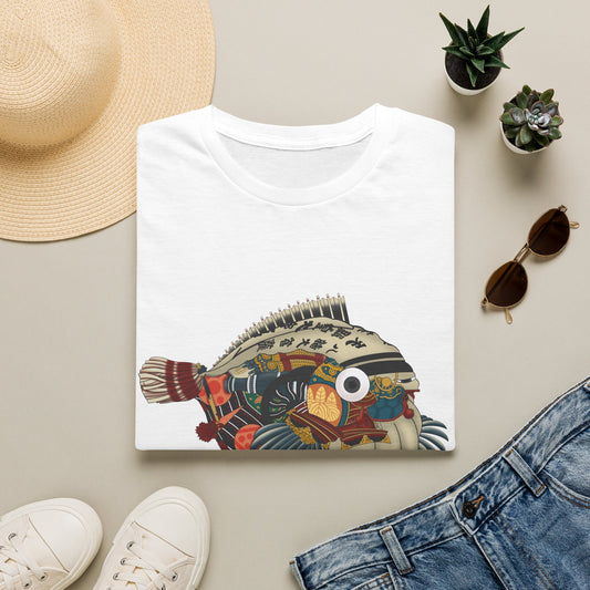 Vintage Japanese Puffer Fish Art T-Shirt — Colorful Japanese Pattern Graphic Tee