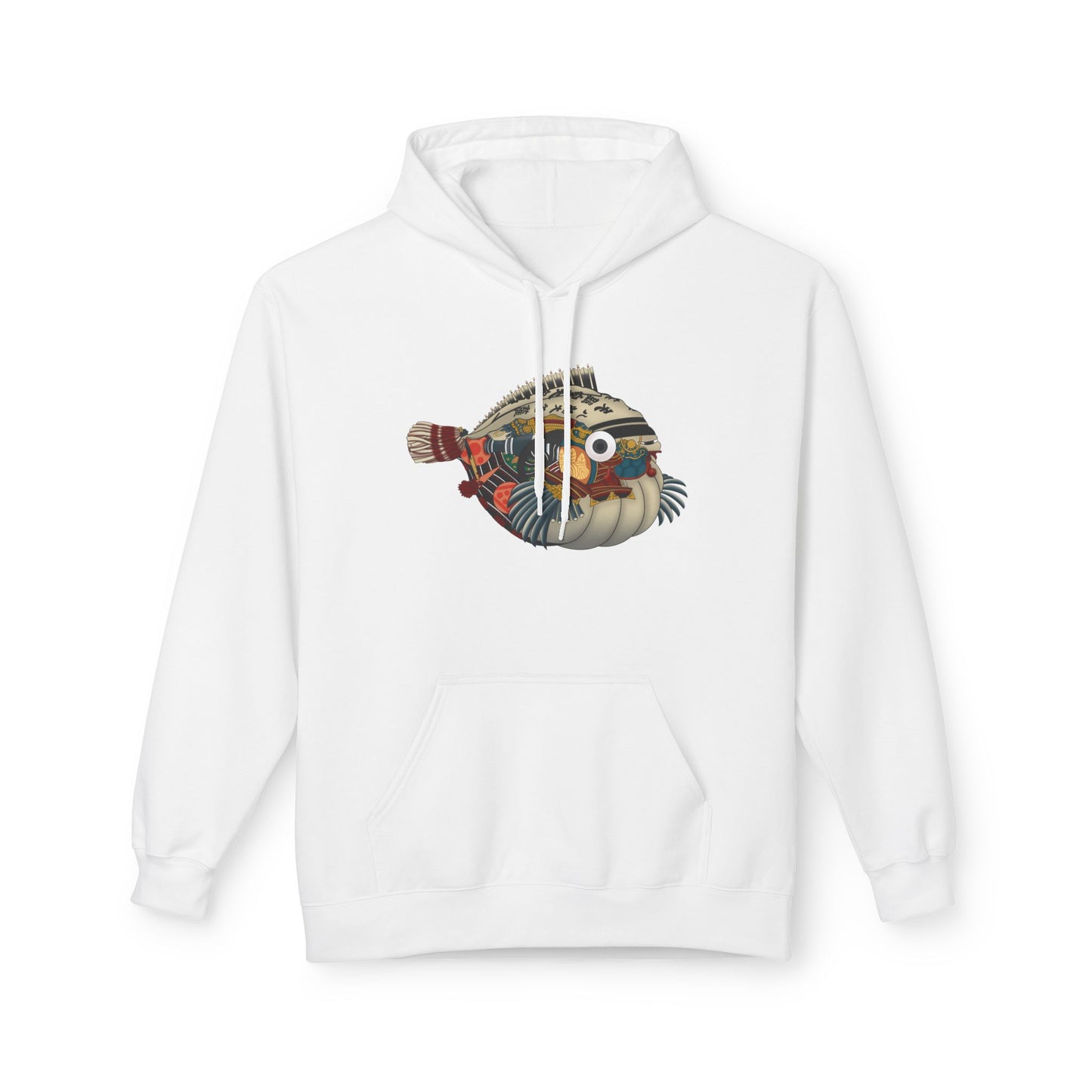 Pufferfish Art Hoodie — Colorful Japanese Fish Graphic Pullover