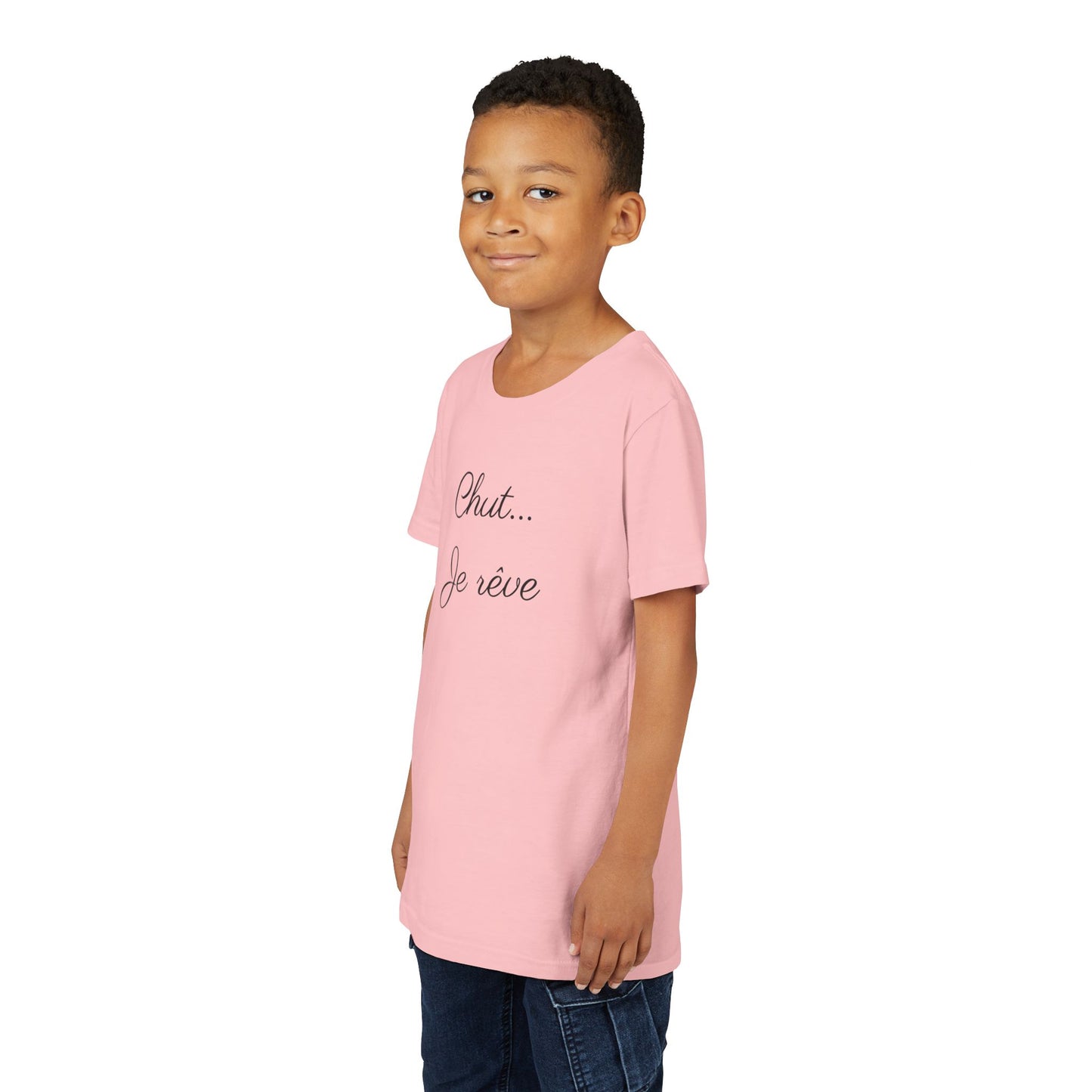 Youth Tee — "Chut... Je rêve" French Script Kids Shirt