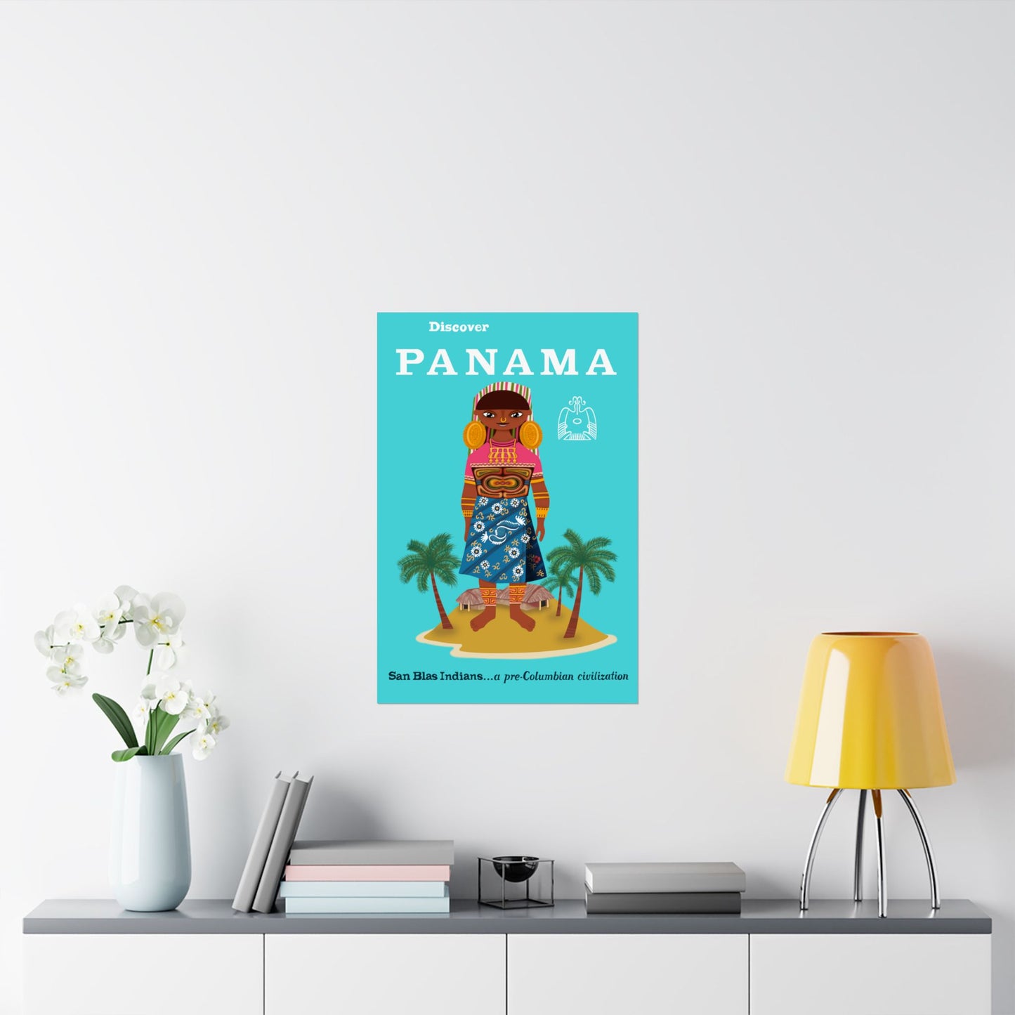 Vintage Travel Destination Panama Satin Poster