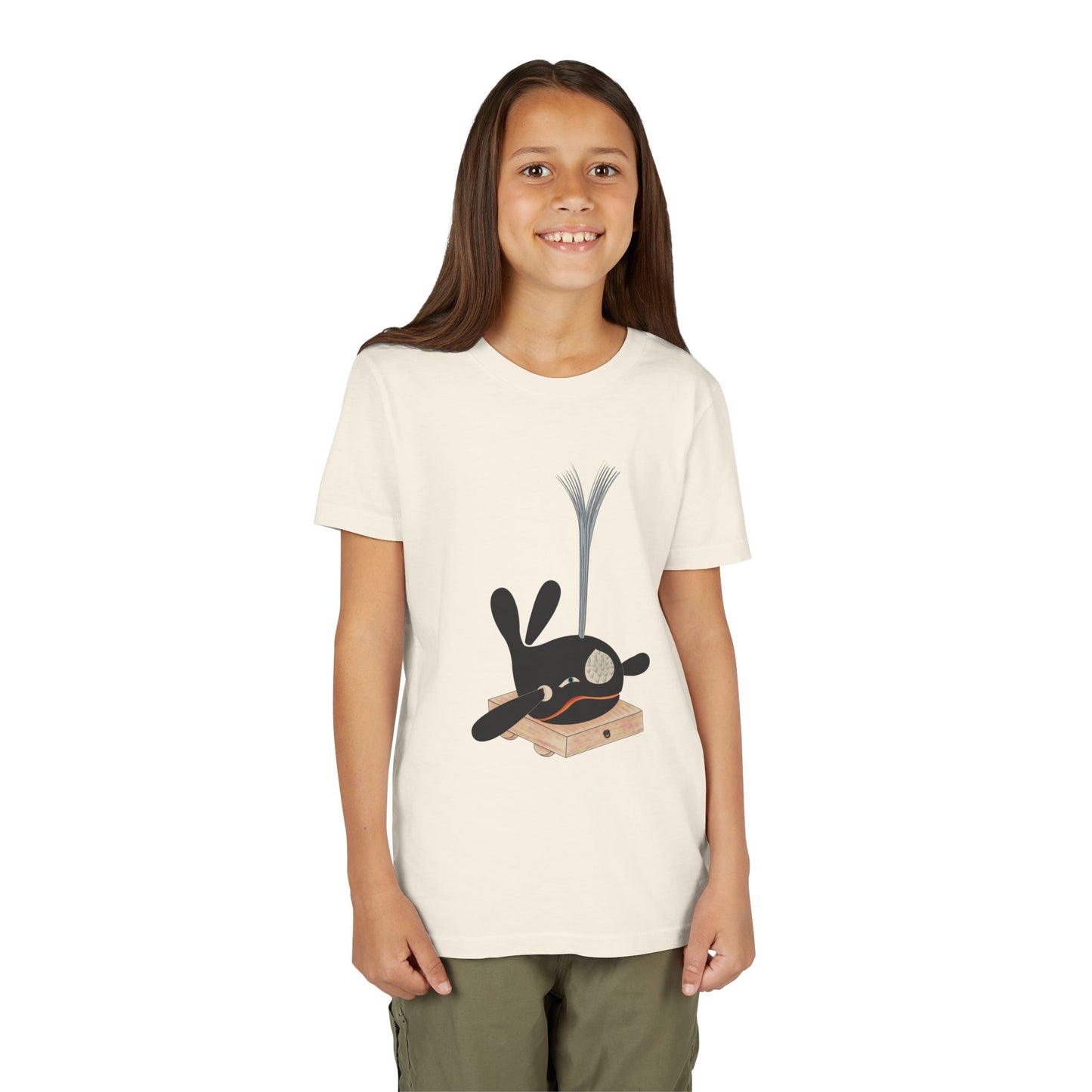 Vintage Japanese Toy Whale Youth T-Shirt — "Kujira no Shoufuki" Whale on Crate Youth Tee