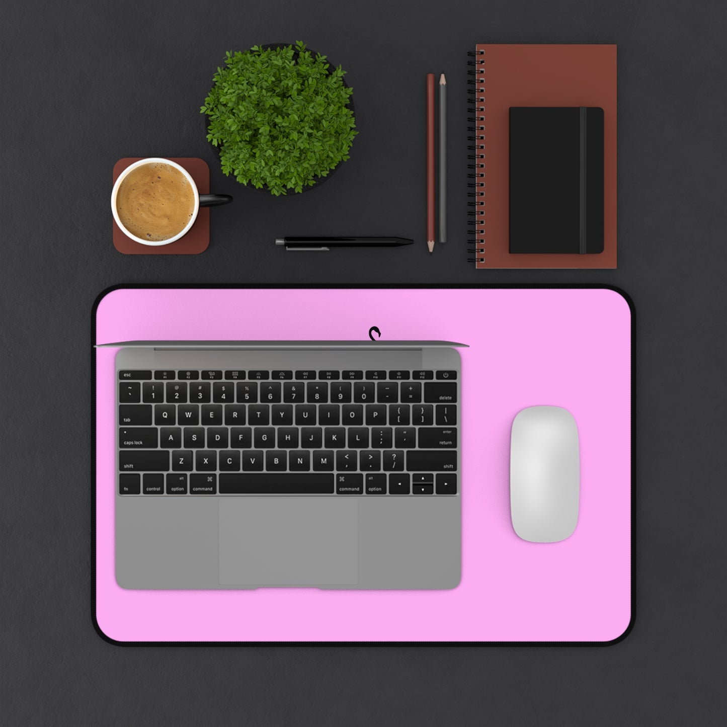 Pink Standing Flamingo Desk Mat