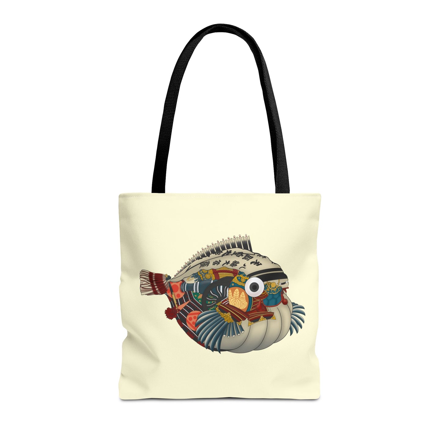 Puffer Fish Japanese Art Tote Bag — Colorful Japanese-Inspired Marine Illustration