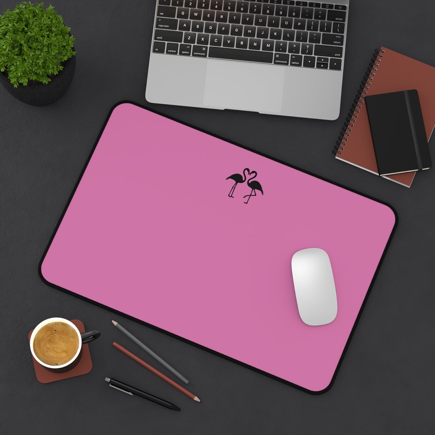 Romantic Flamingo Desk Mat