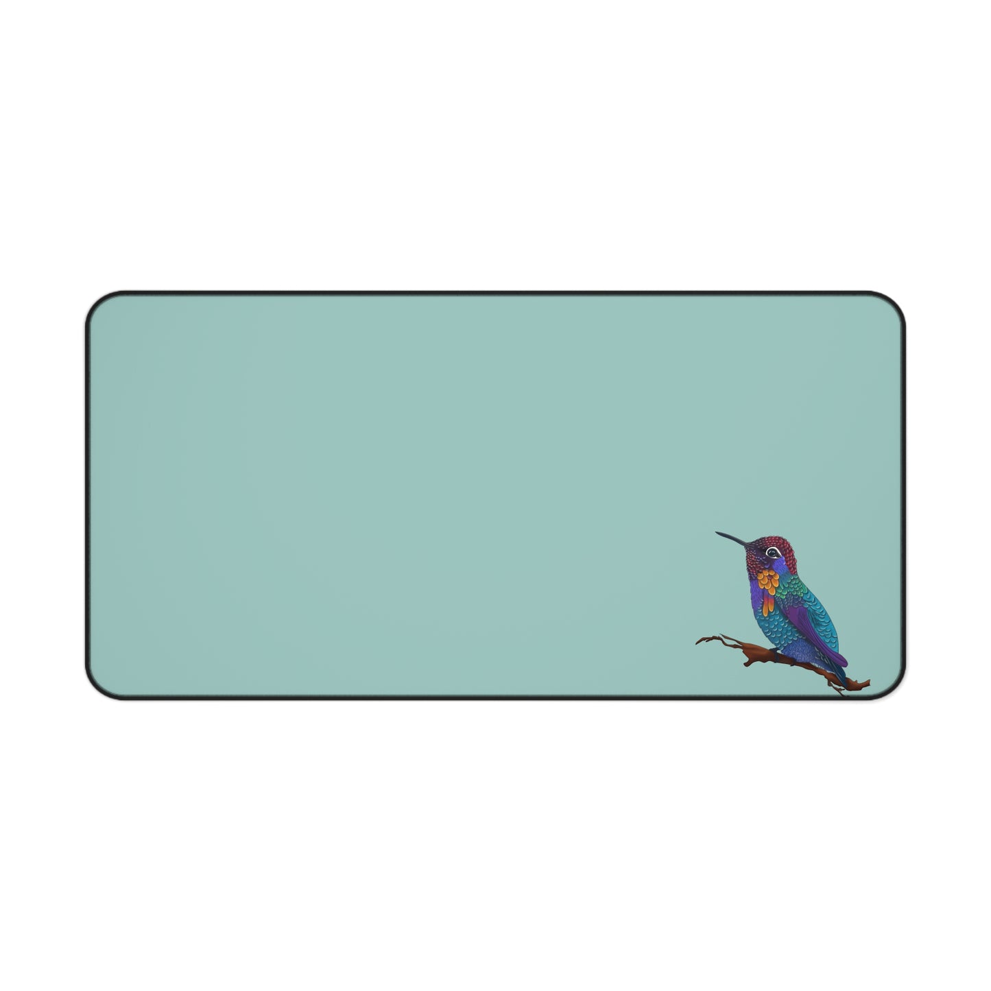 Colorful Hummingbird Desk Mat