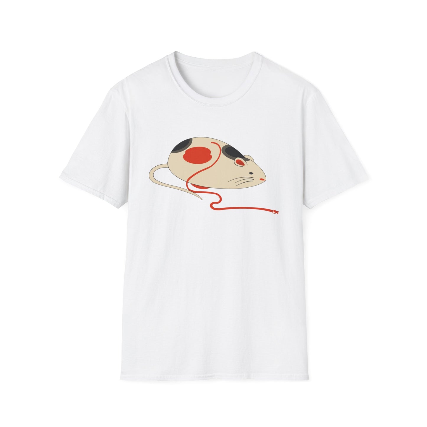 Japanese "Nezumi" Mouse T-Shirt — Cute Calico Mouse Graphic Tee