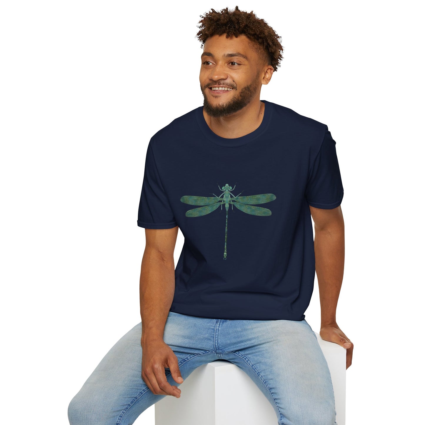 Green Dragonfly Graphic T-Shirt — Minimal Nature Tee