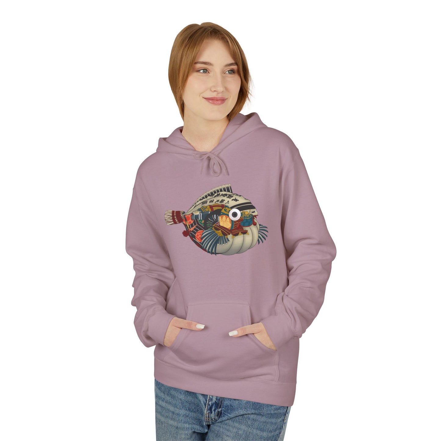 Pufferfish Art Hoodie — Colorful Japanese Fish Graphic Pullover