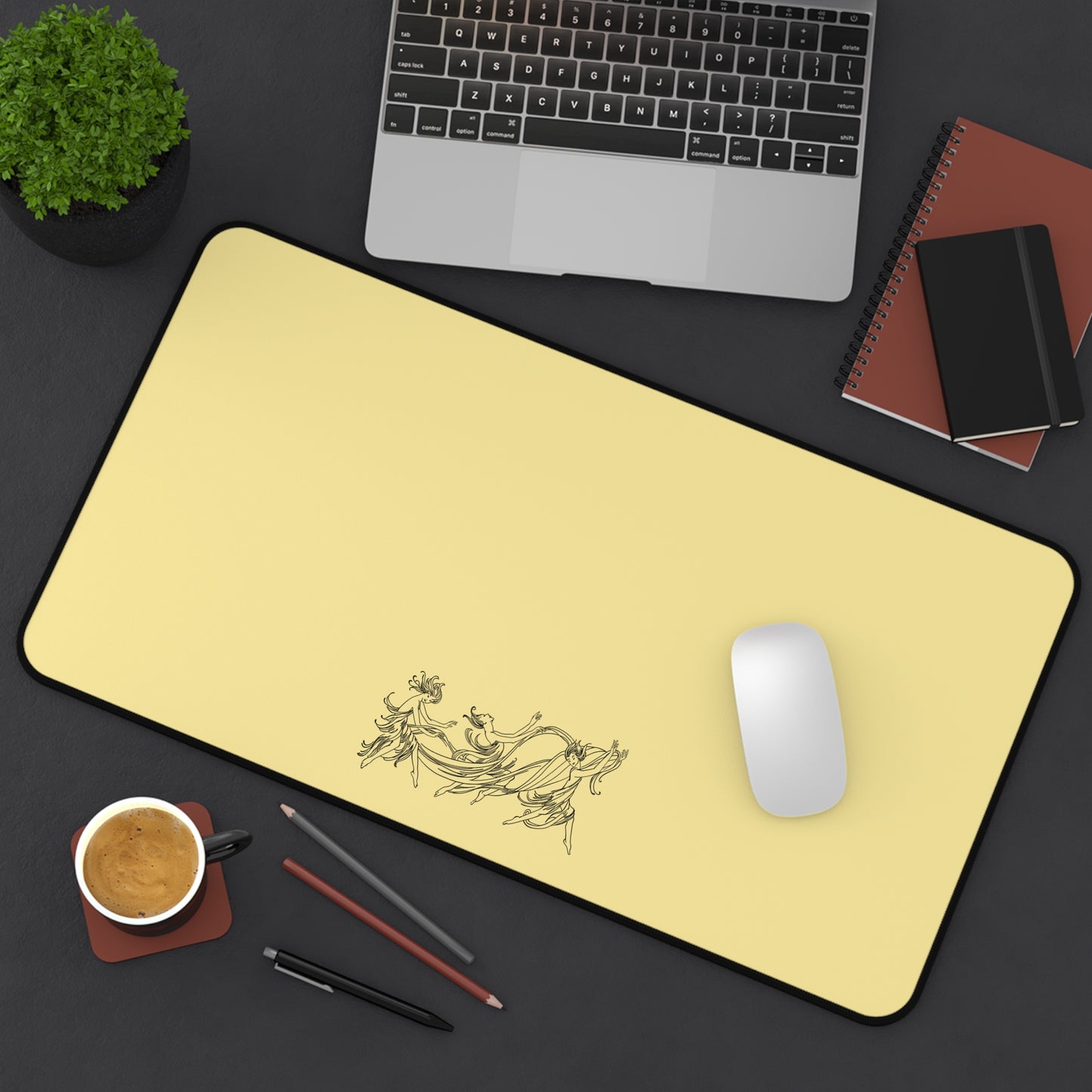 Elegant Floral Desk Mat