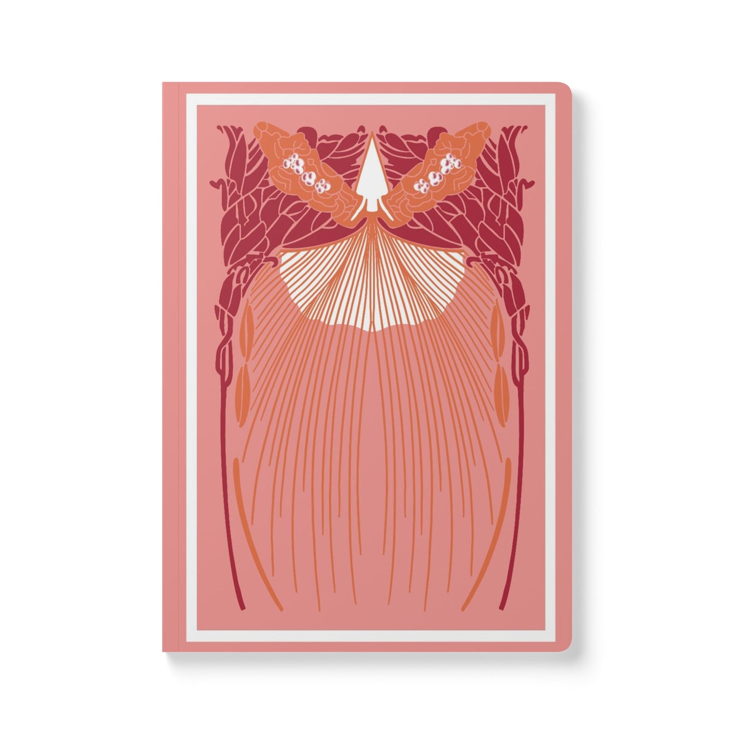 Elegant Art nouveau Floral Design Softcover Journal