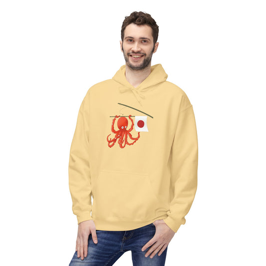 "Tako" Japanese Octopus Hoodie — Cute Red Octopus Graphic Pullover