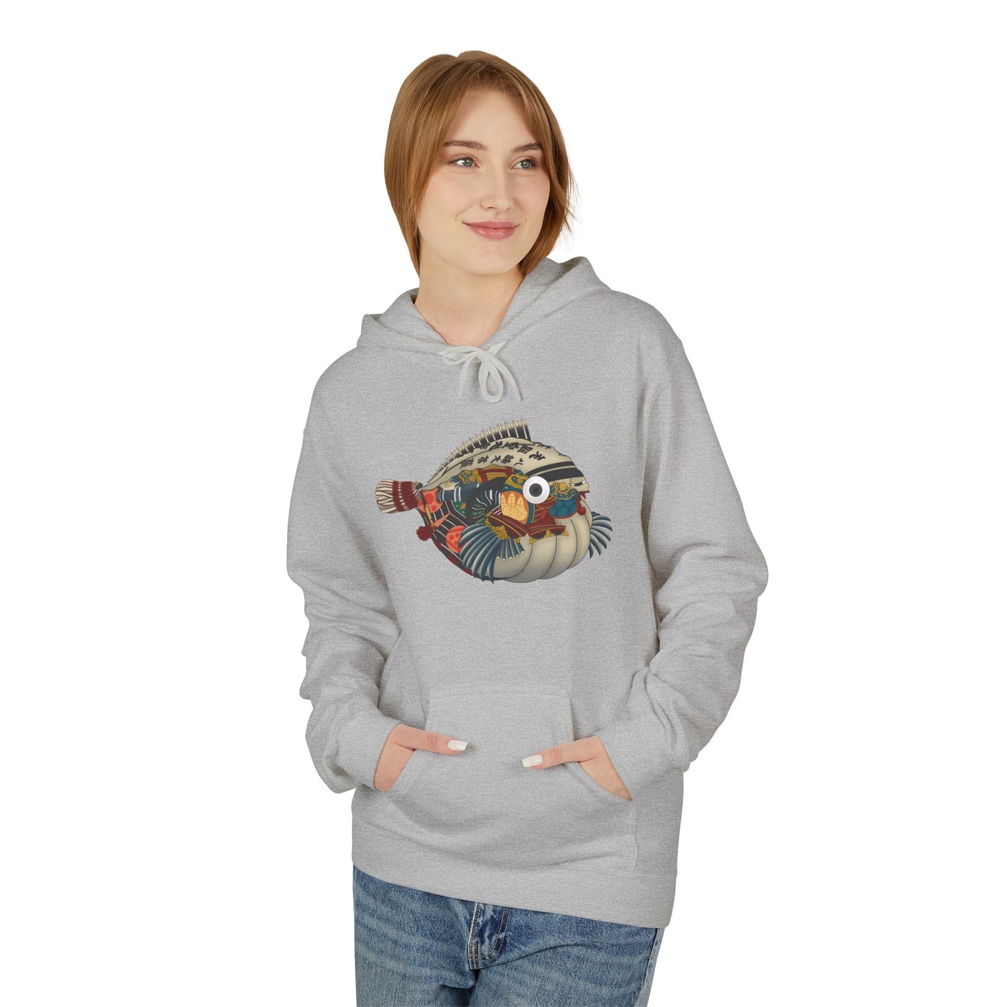 Pufferfish Art Hoodie — Colorful Japanese Fish Graphic Pullover