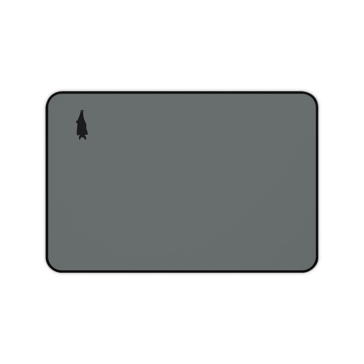 Sleek Black  Bat Desk Mat - Minimalist Design for Home Office & Study