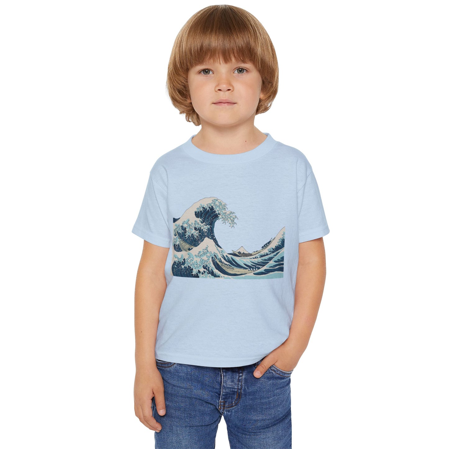 Hokusai Japanese Great Wave Toddler T-Shirt — 'Great Wave' Classic Ocean Art Tee