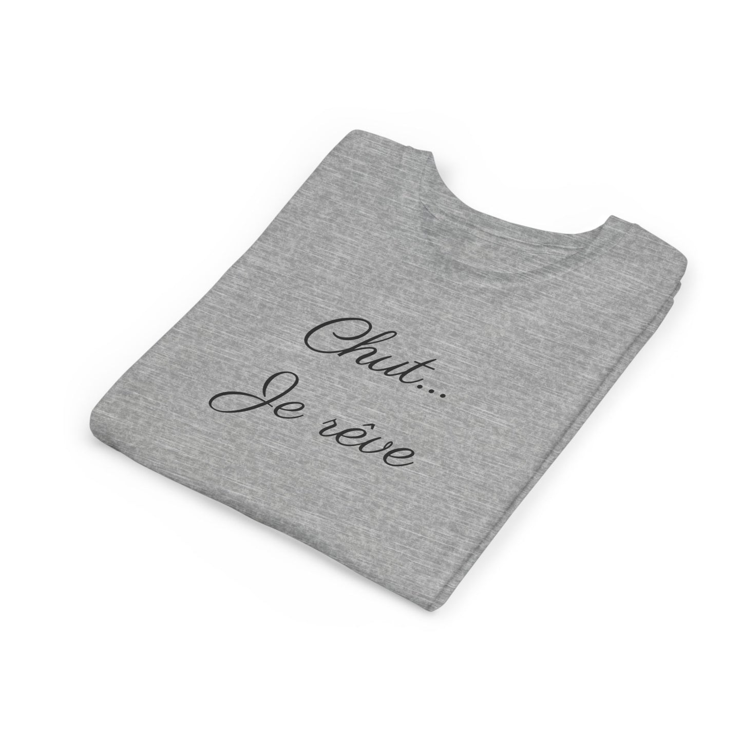 Youth Tee — "Chut... Je rêve" French Script Kids Shirt