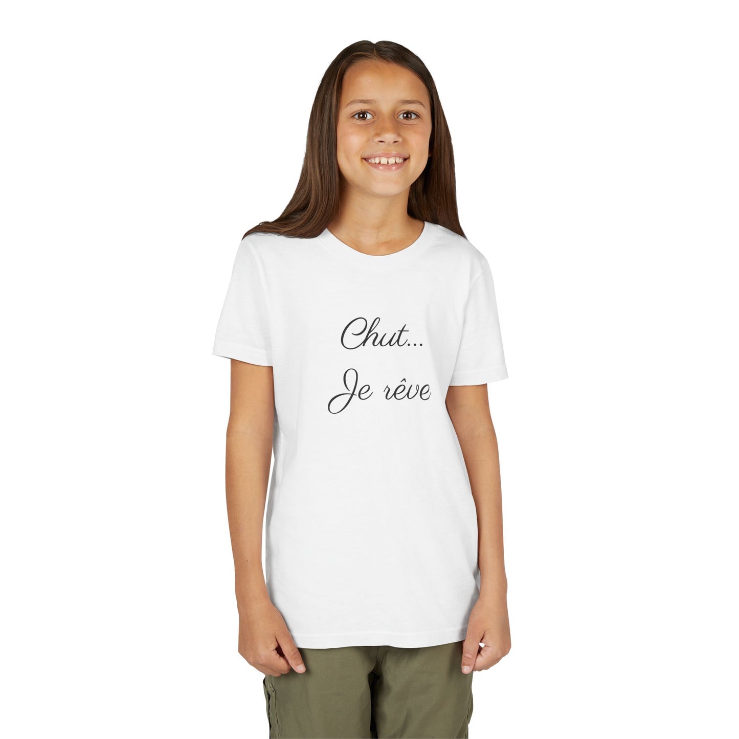 Youth Tee — "Chut... Je rêve" French Script Kids Shirt