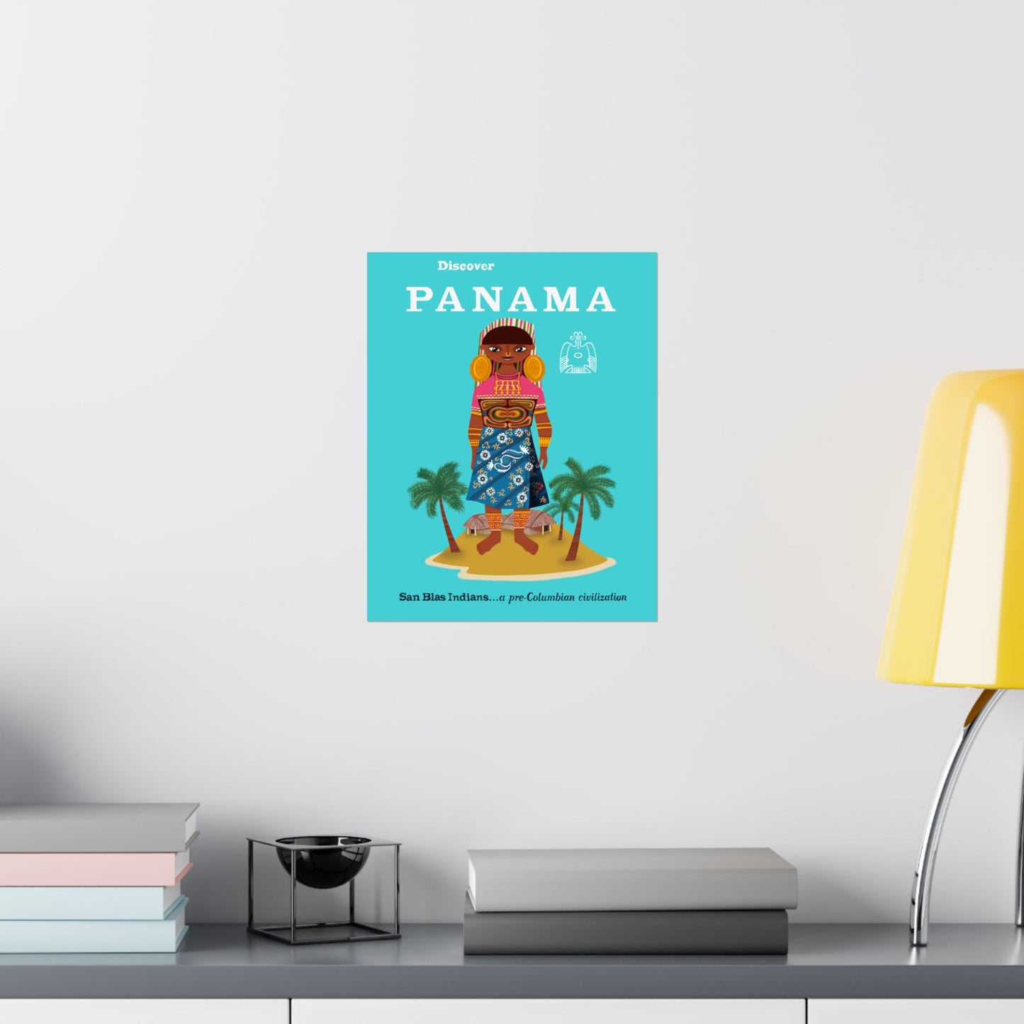 Vintage Travel Destination Panama Satin Poster