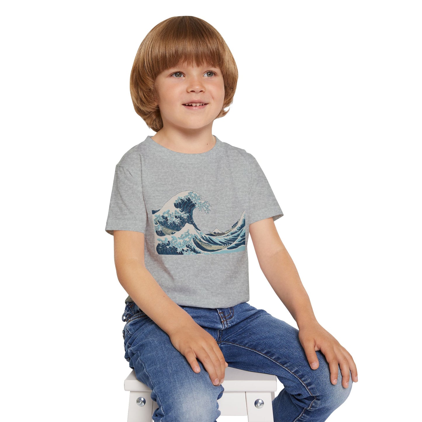 Hokusai Japanese Great Wave Toddler T-Shirt — 'Great Wave' Classic Ocean Art Tee