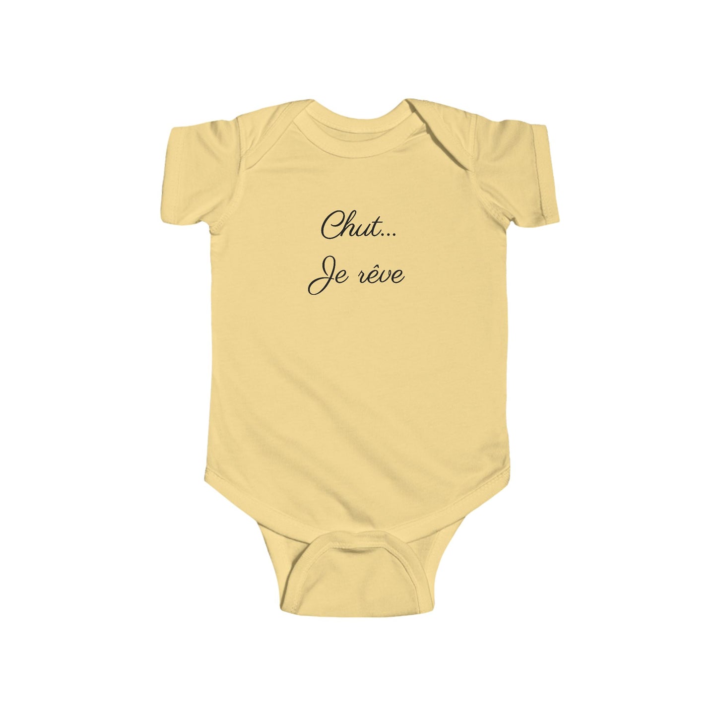 Infant Bodysuit - "Chut... Je rêve" French Script Baby Onesie