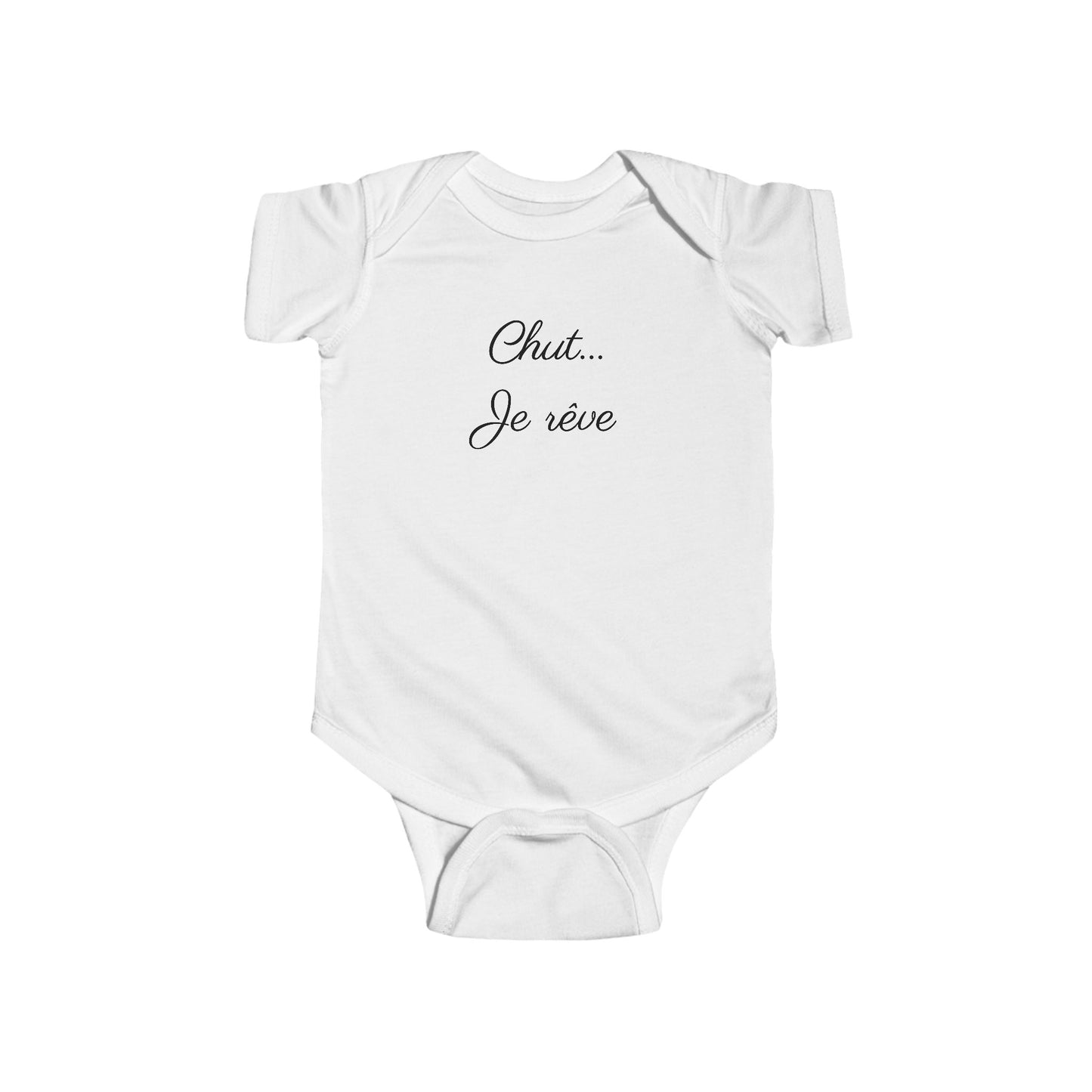 Infant Bodysuit - "Chut... Je rêve" French Script Baby Onesie