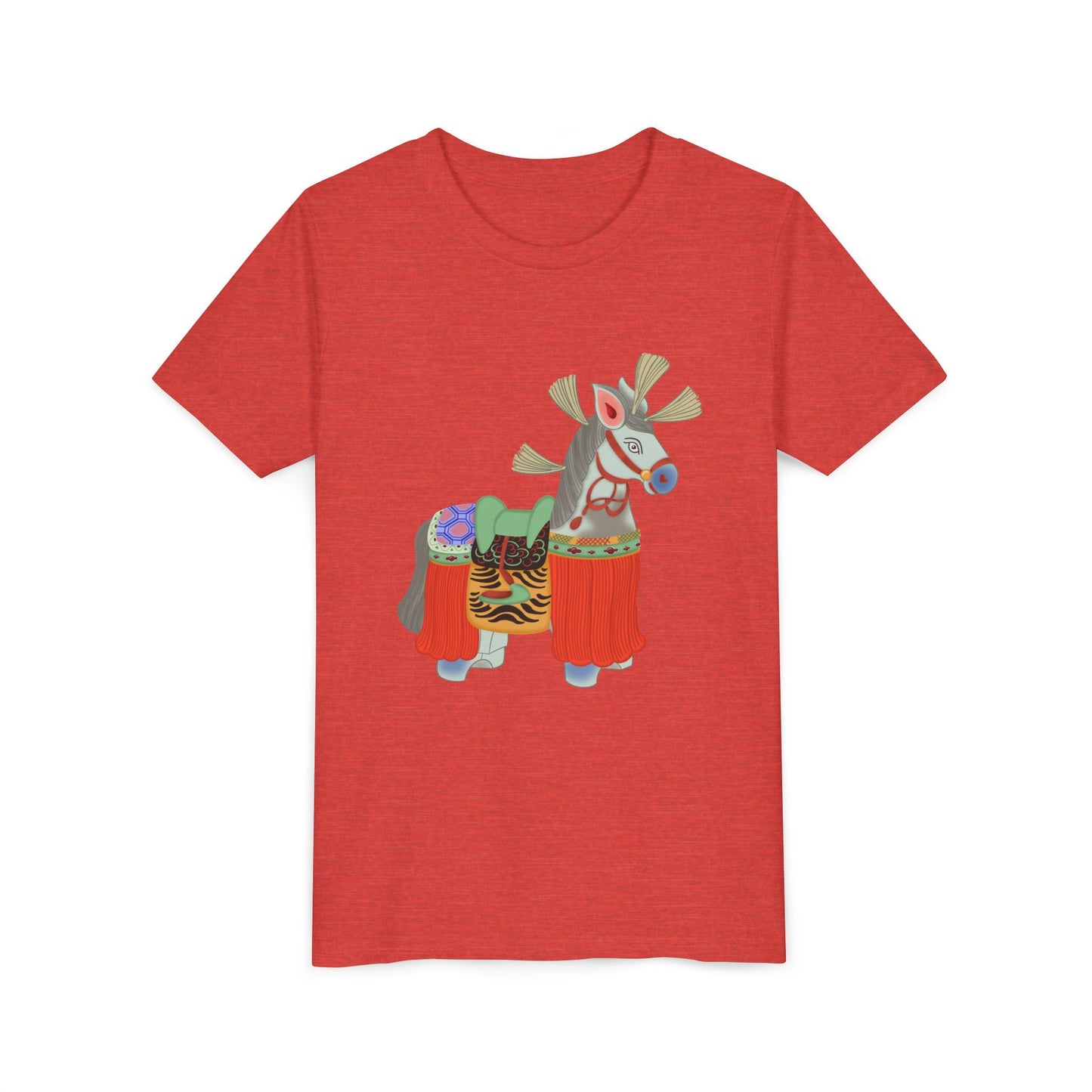 Japanese Folk Toy Horse Youth T-Shirt — Vintage Japanese Design