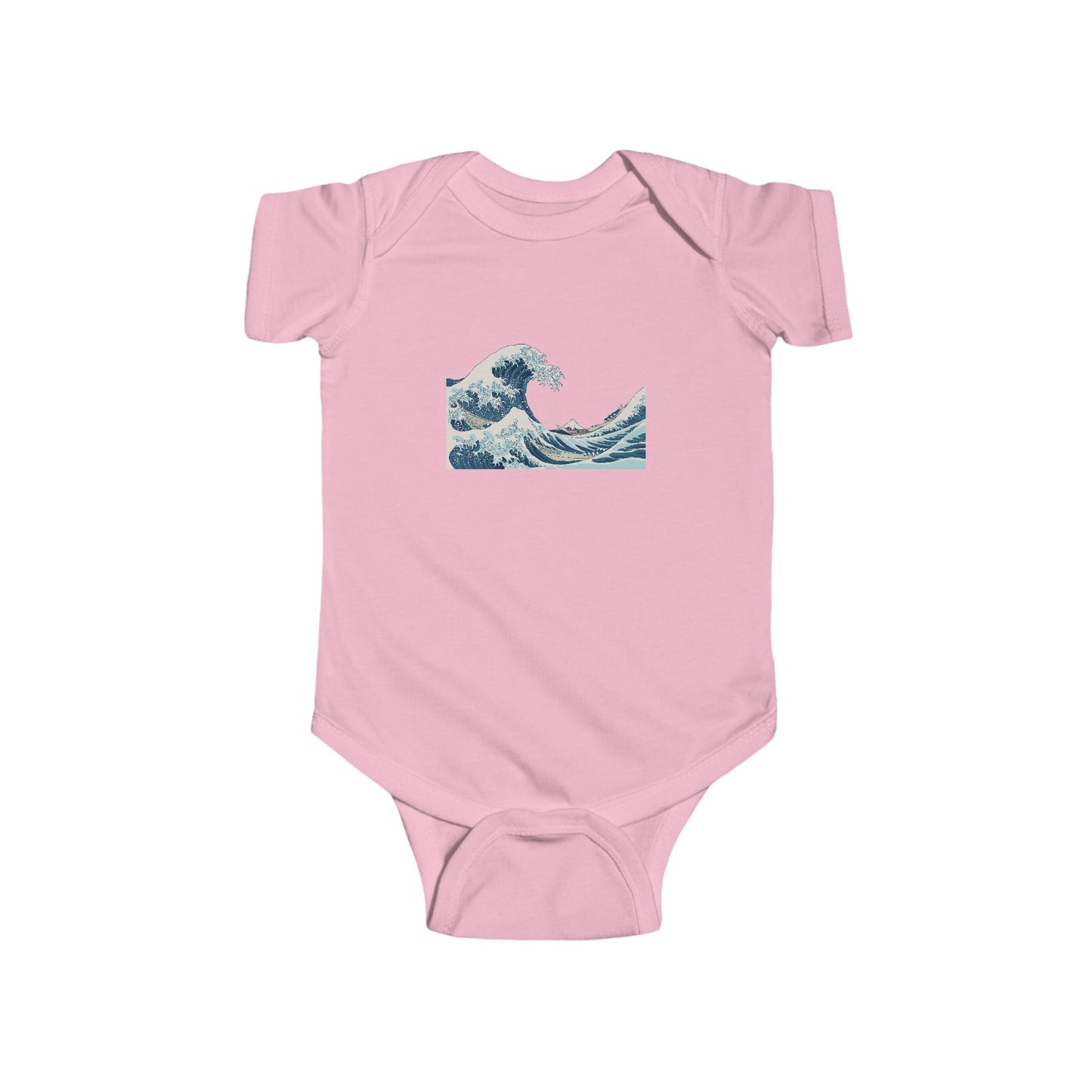 Baby Onesie with Vintage Hokusai Wave Print — Infant Bodysuit