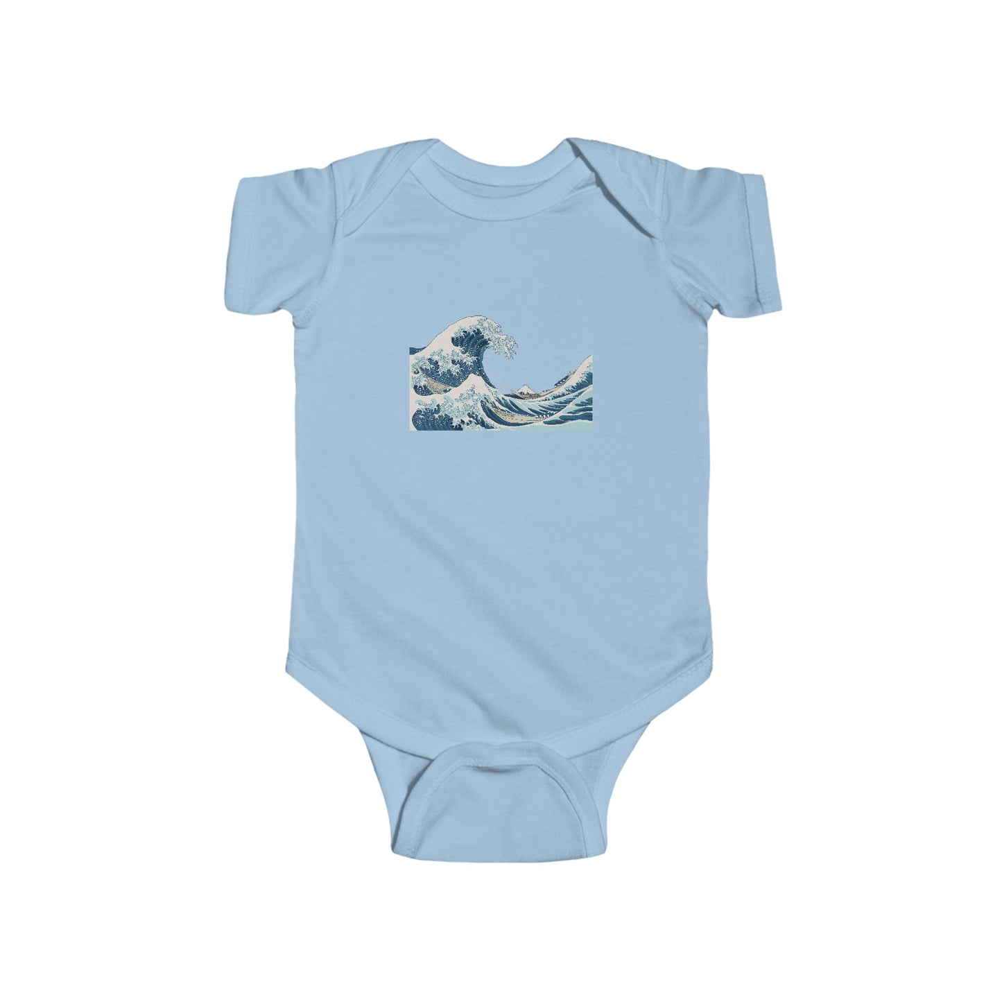 Baby Onesie with Vintage Hokusai Wave Print — Infant Bodysuit