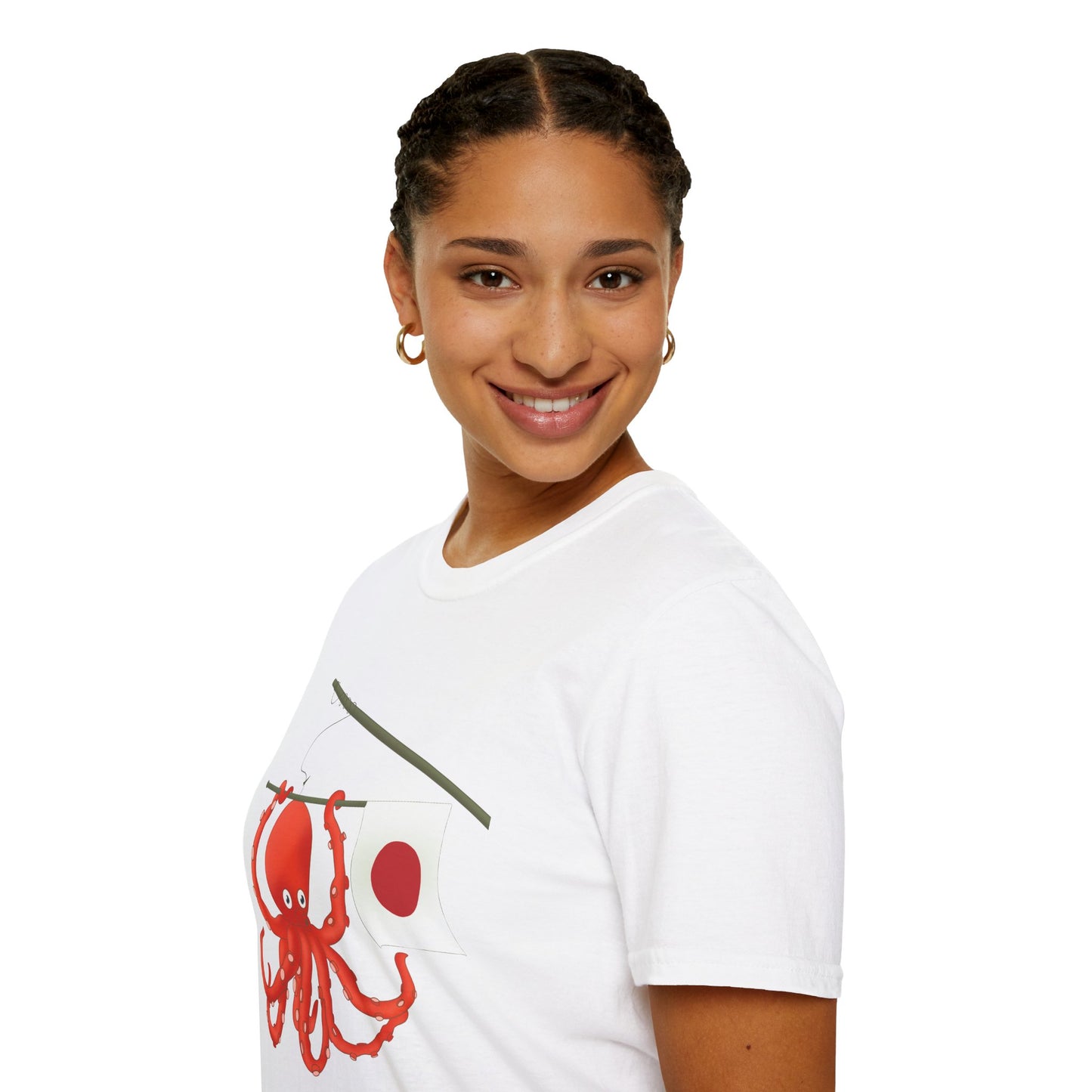 "Tako" Japanese Octopus Tshirt — Cute Red Octopus Graphic Tees