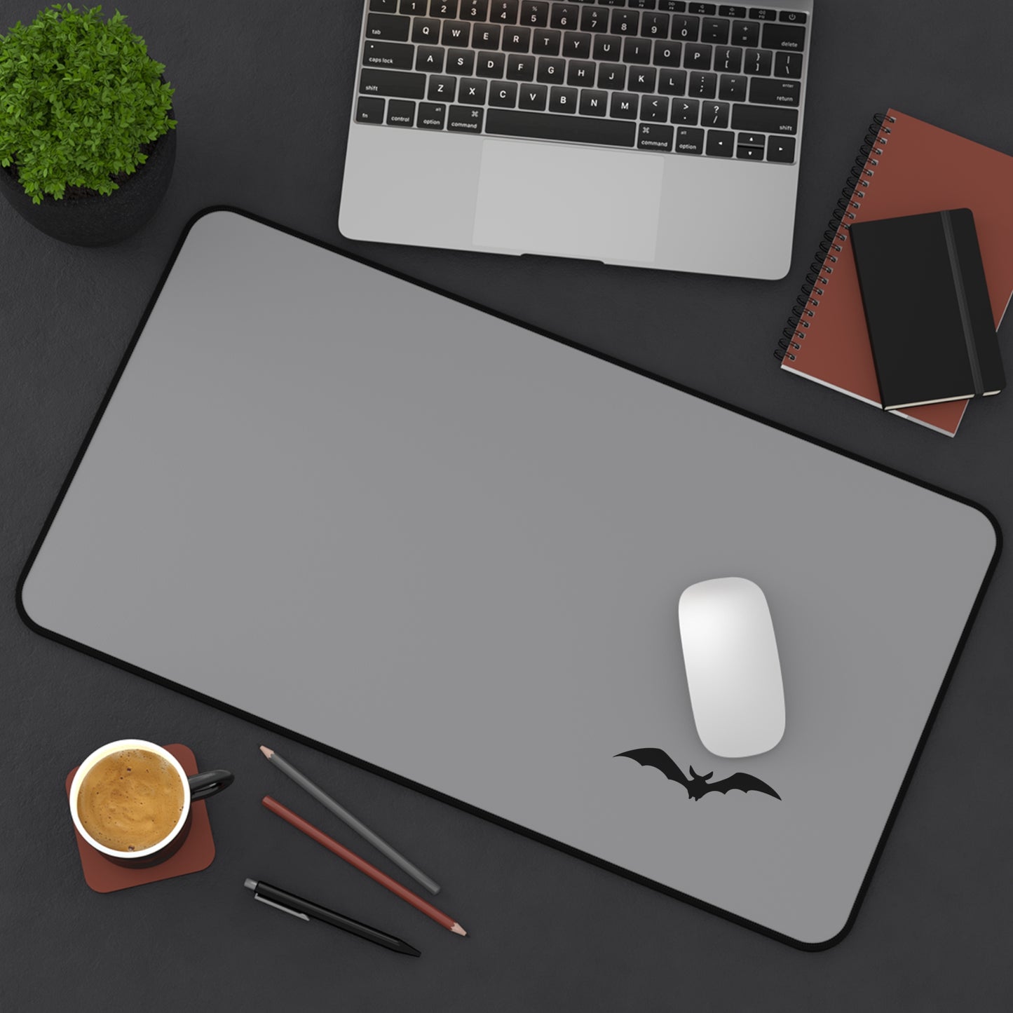 Elegant Bat-Themed Desk Mat