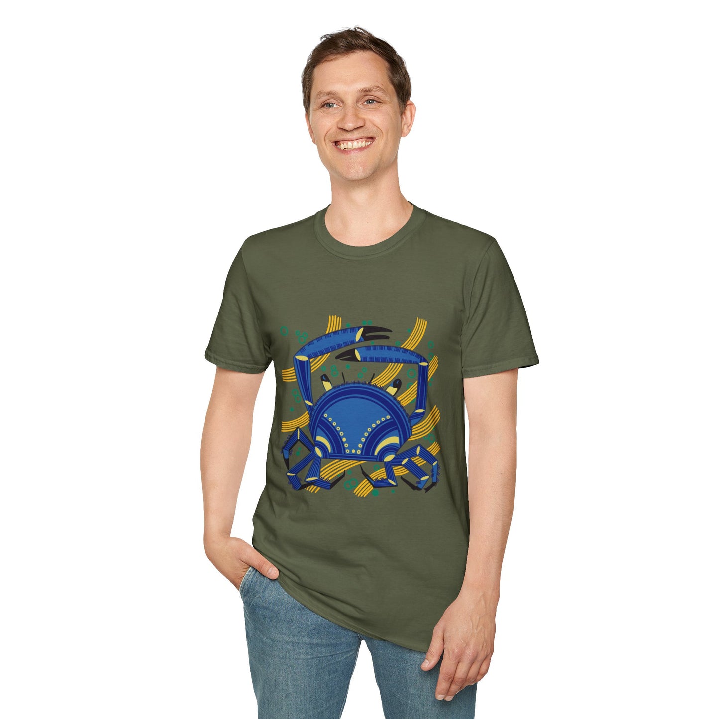 "Le Crabe" illustration by Mathurin Méheut TShirt — Coastal Sea Graphic Tees