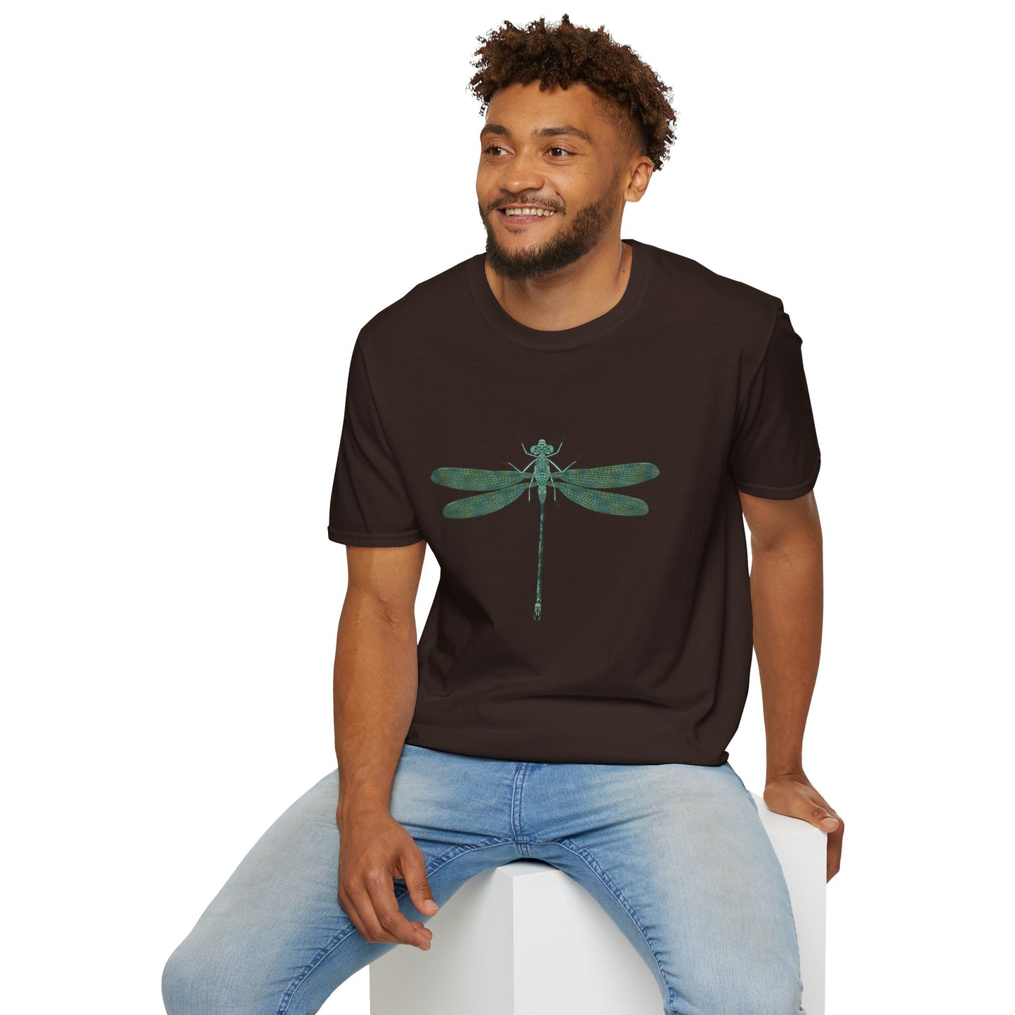 Green Dragonfly Graphic T-Shirt — Minimal Nature Tee