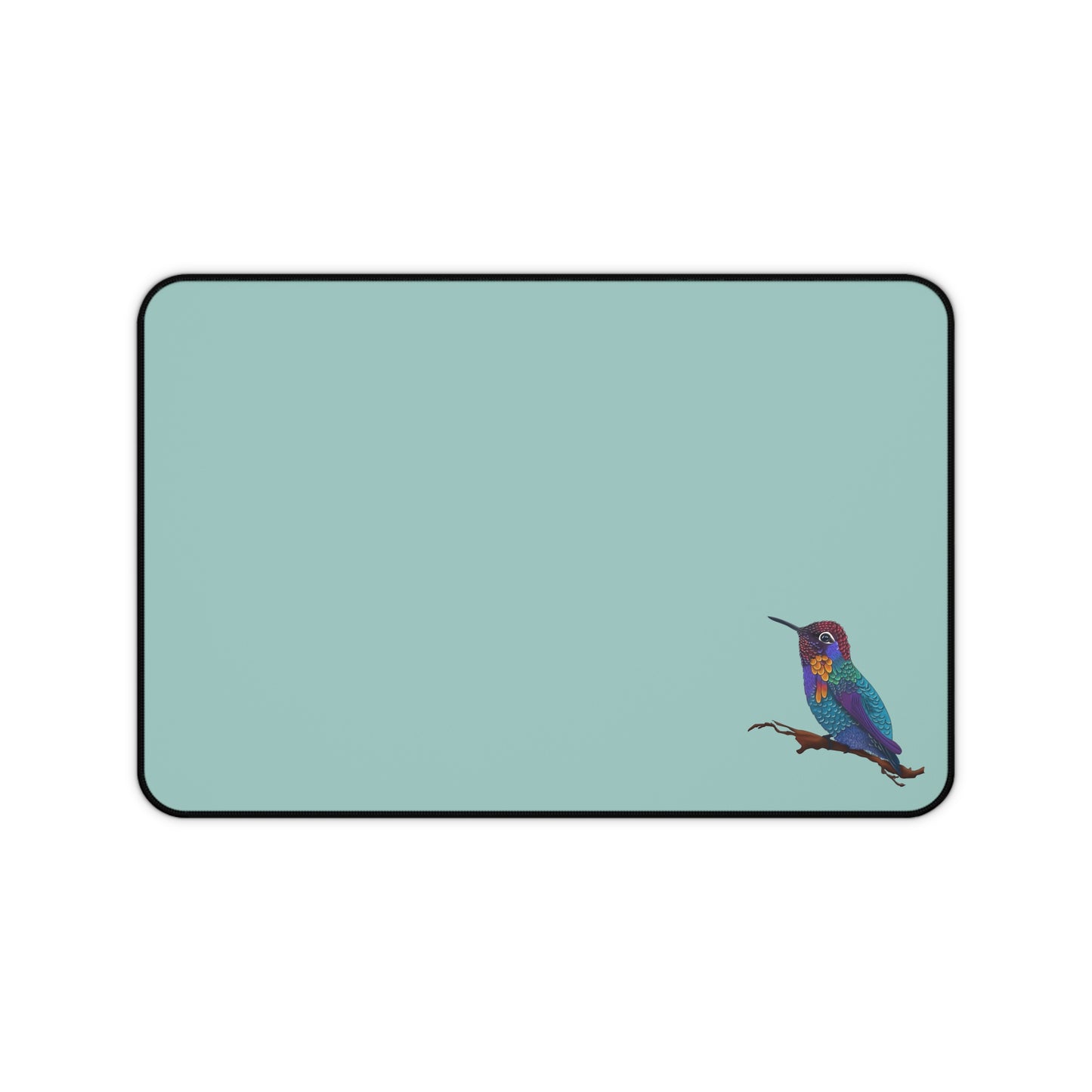 Colorful Hummingbird Desk Mat