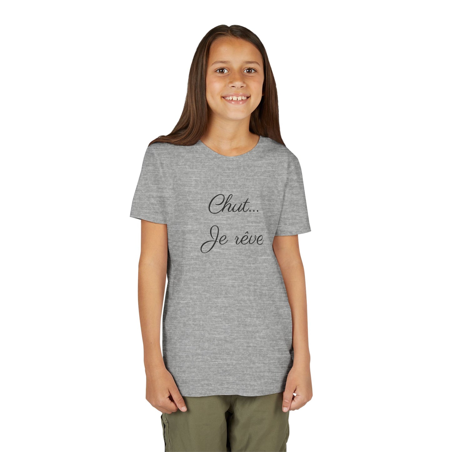 Youth Tee — "Chut... Je rêve" French Script Kids Shirt