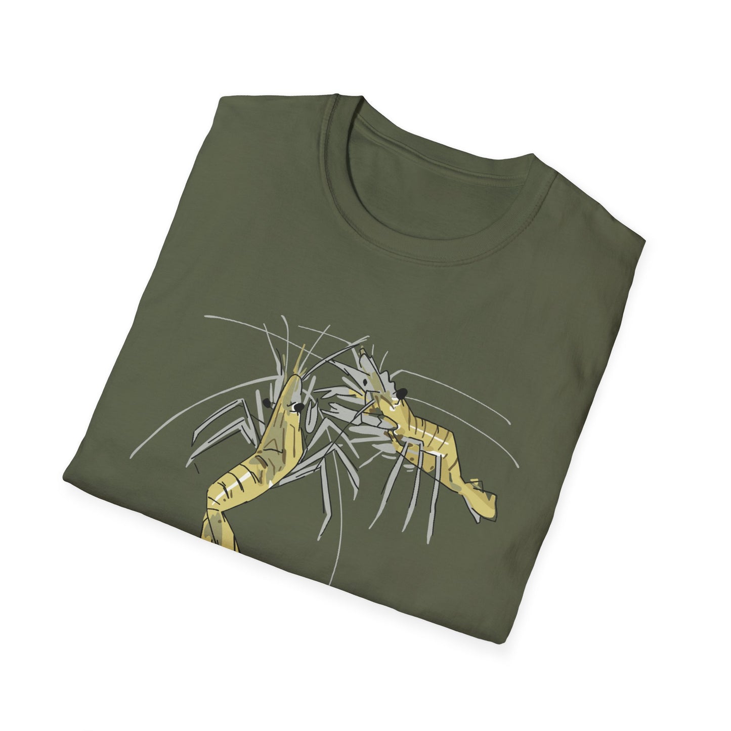 les crevettes by Mathurin Méheut Unizex Tshirt — Minimal Coastal Seafood Graphic Tshirt