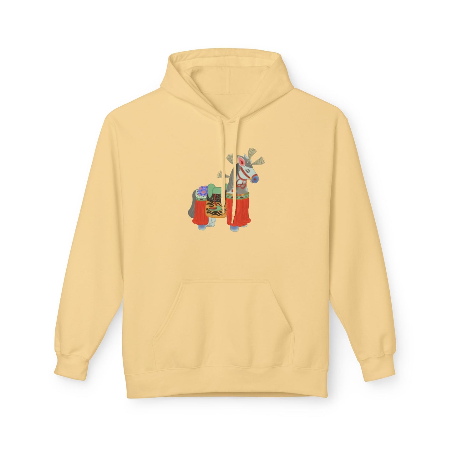 Japanese Vintage Toy Horse Hoodie — Cute Painter Horse Graphic Sweatshirt