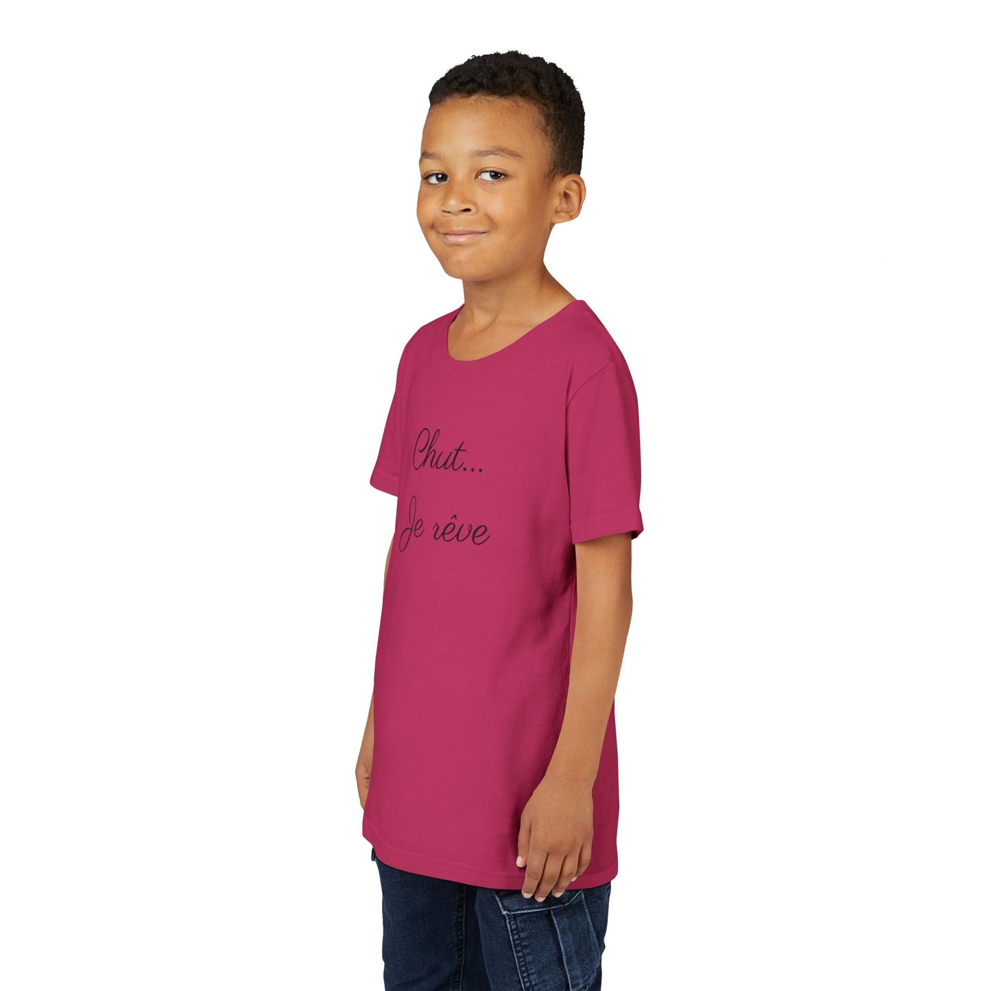 Youth Tee — "Chut... Je rêve" French Script Kids Shirt