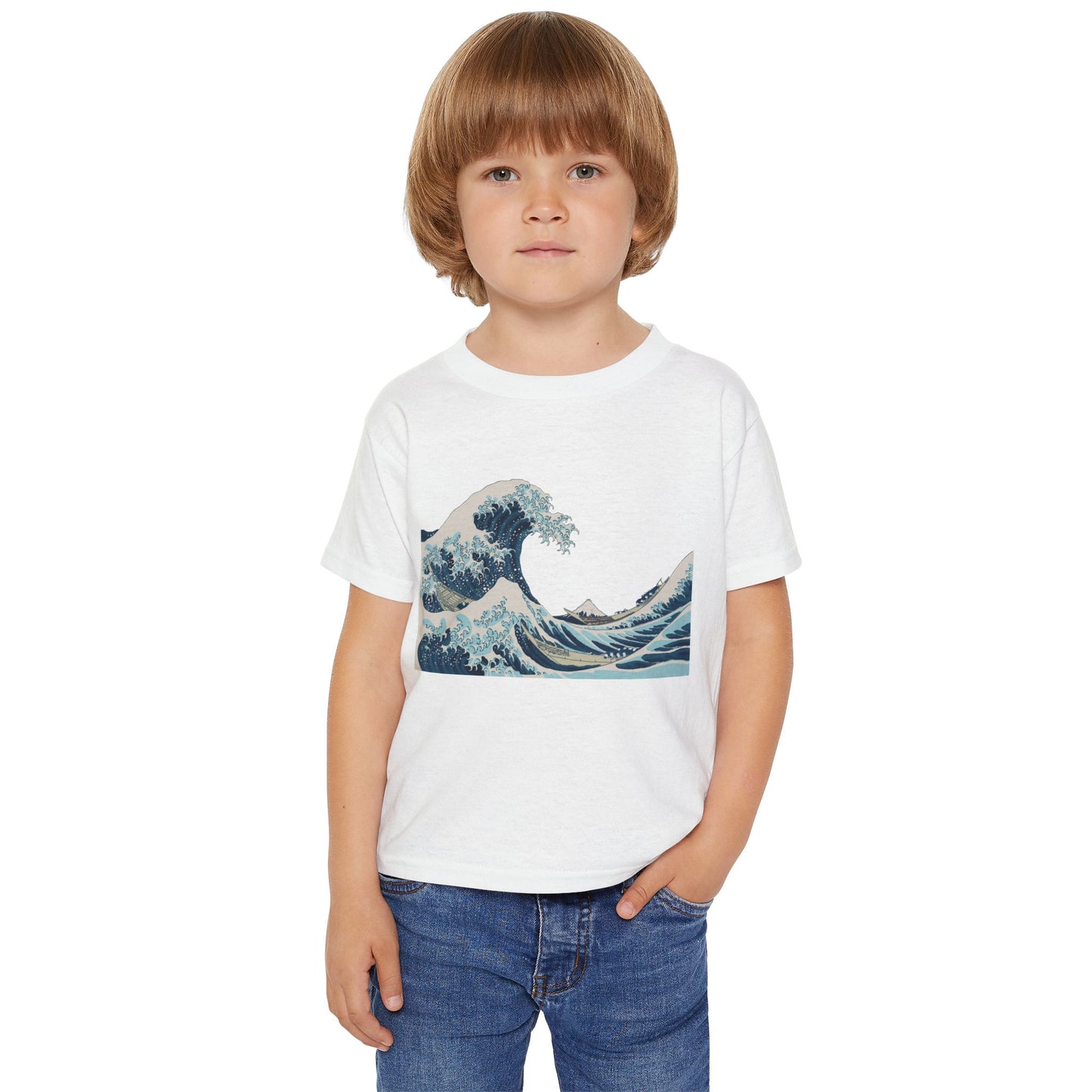 Hokusai Japanese Great Wave Toddler T-Shirt — 'Great Wave' Classic Ocean Art Tee
