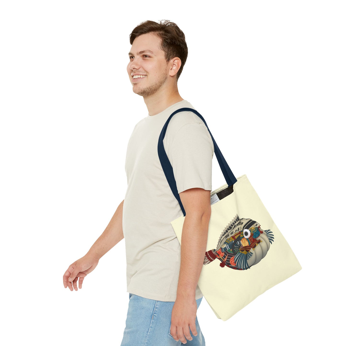 Puffer Fish Japanese Art Tote Bag — Colorful Japanese-Inspired Marine Illustration