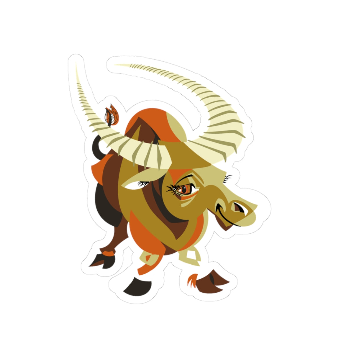 Vibrant Water Buffalo Sticker