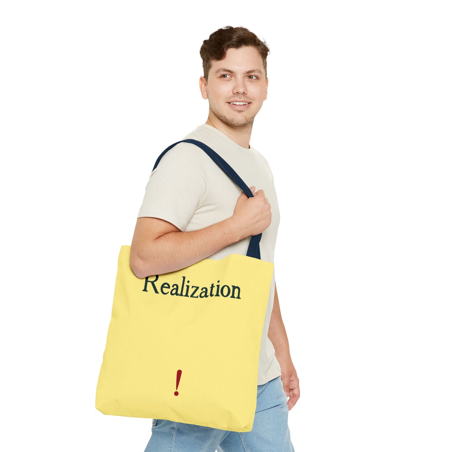 Realization Exclamation Tote Bag — Yellow AOP Everyday Carry