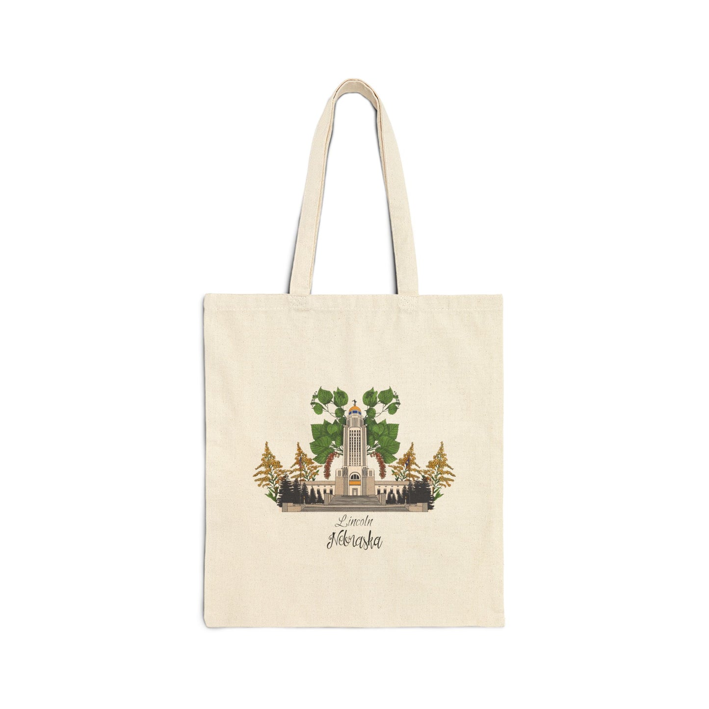 Lincoln Capitol, Nebraska Cotton Canvas Tote Bag