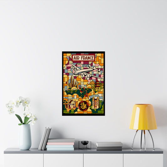 Vintage Air France Satin Poster