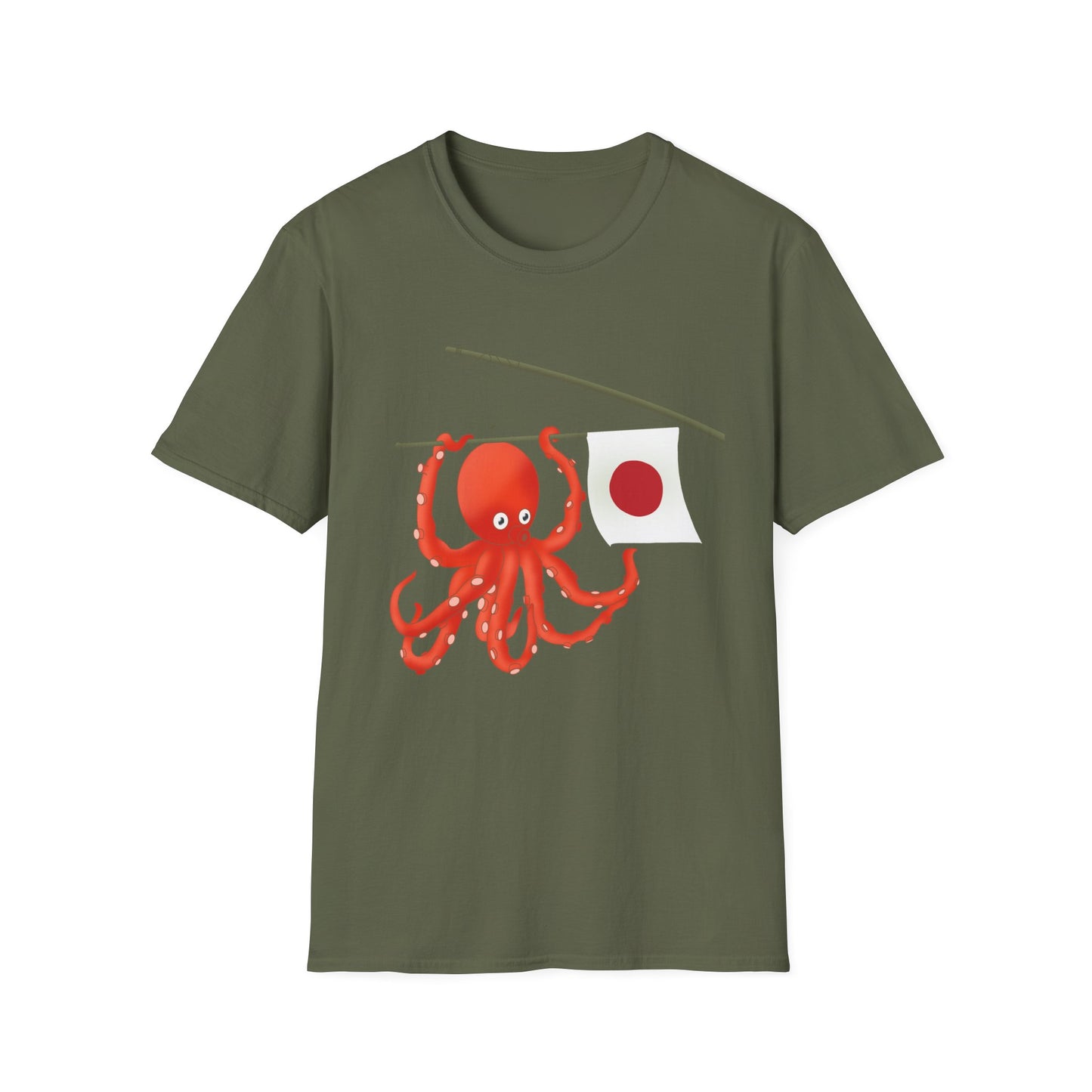 "Tako" Japanese Octopus Tshirt — Cute Red Octopus Graphic Tees