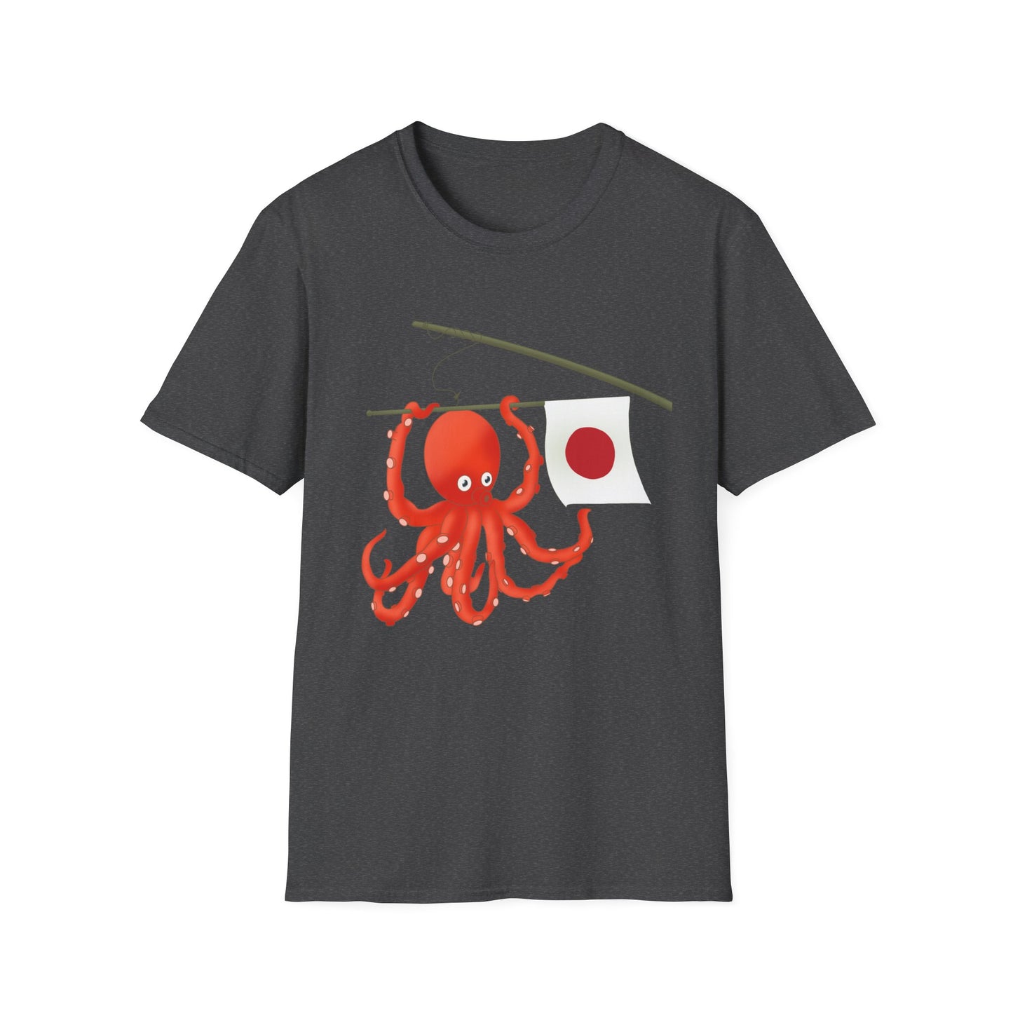 "Tako" Japanese Octopus Tshirt — Cute Red Octopus Graphic Tees